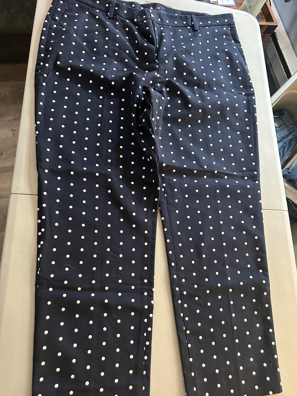 Women’s Gap Navy Blue Polka Dot Stretch Pants